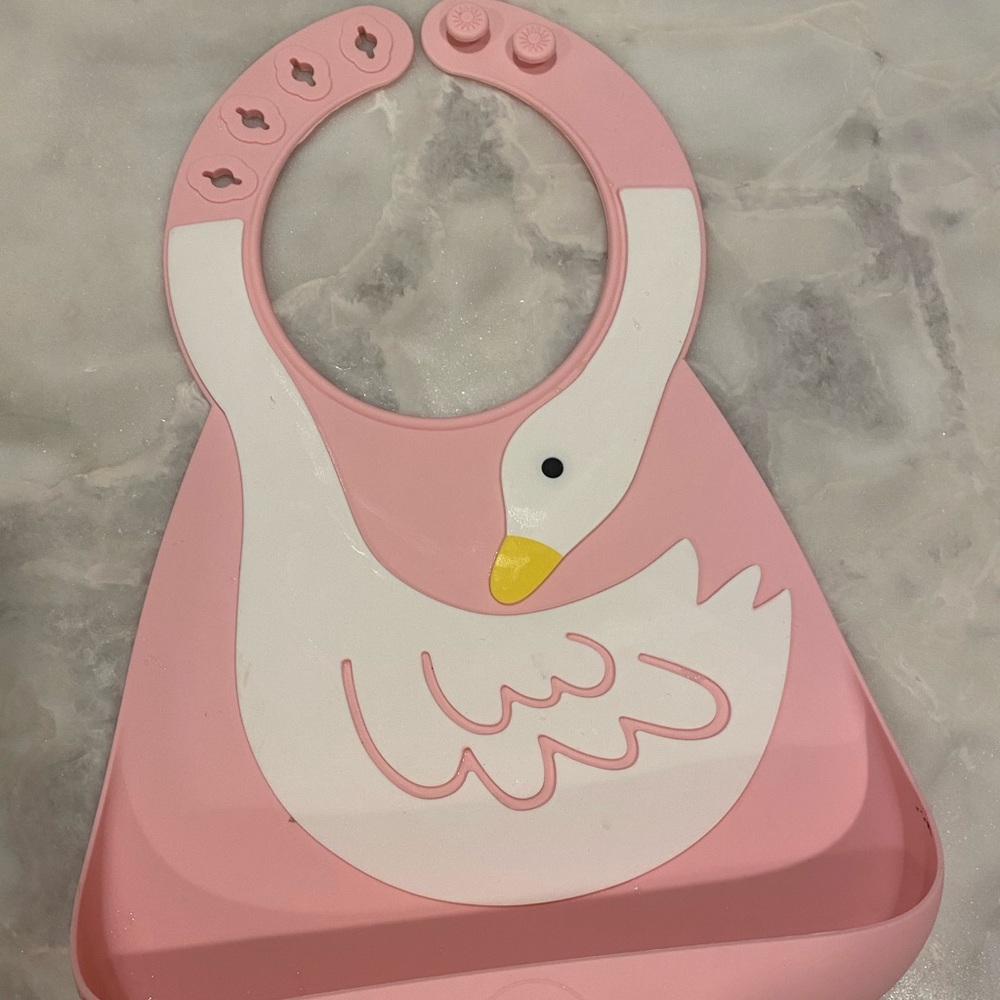 Flamingo baby bib